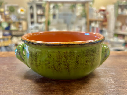 De Silva Green Bowl Handles Italy, 6 1/2"