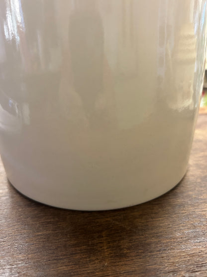 Cream Farmhouse Pottery Laurel Crock, 8 1/4"