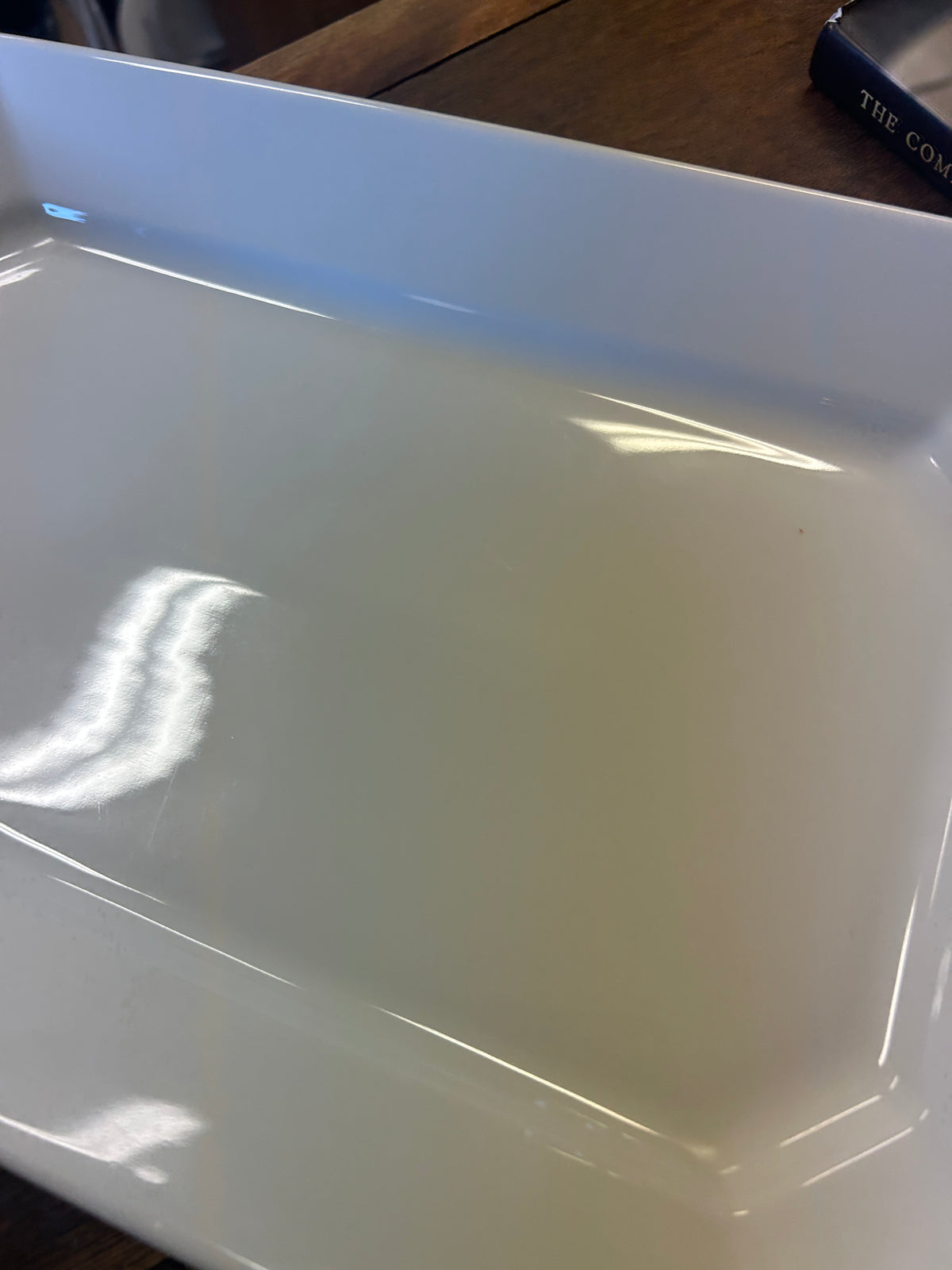 White Apilco Rectangle Platter France, 15"