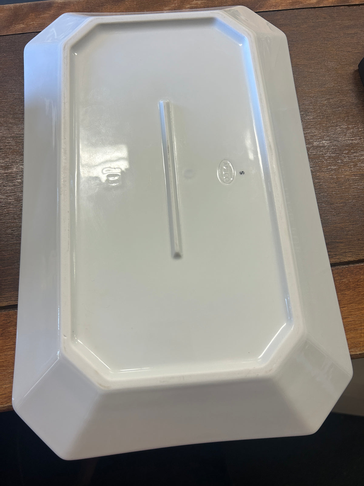 White Apilco Rectangle Platter France, 15"