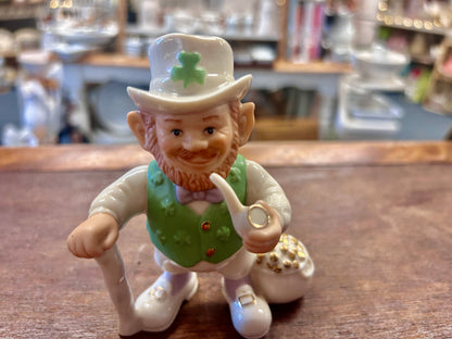 Green & White Lenox Leprechaun, 4 1/2"