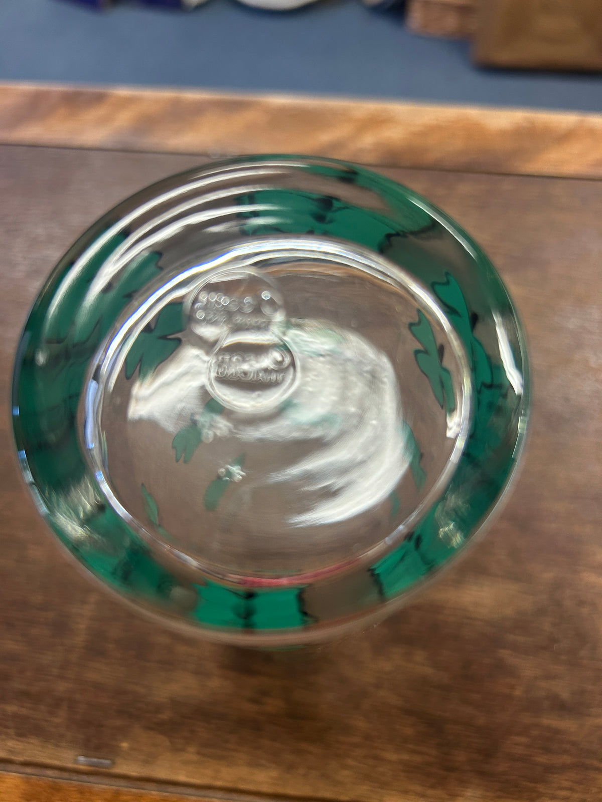 Green Ocean Thailand Shamrock Glass, 6 3/4"