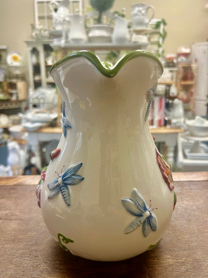 Multicolor Temptations Dragonfly Pitcher, 8 1/2"