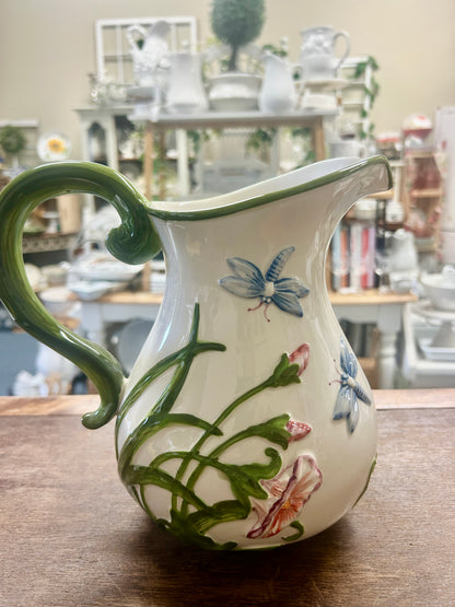 Multicolor Temptations Dragonfly Pitcher, 8 1/2"