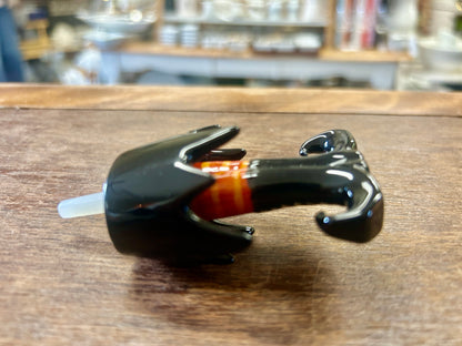 Black & Orange Nora Fleming RETIRED Witch's Feet Knob, 3"