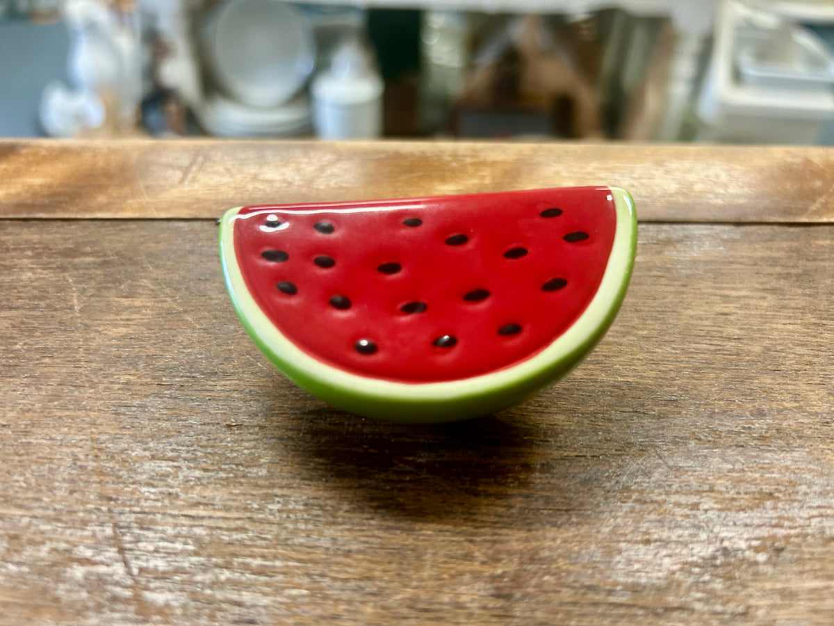Red & Green Nora Fleming Watermelon Knob Charm NF, 2 1/2"
