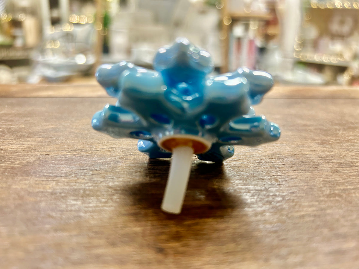 Blue Nora Fleming Snowflake Knob Charm, 2 1/4"