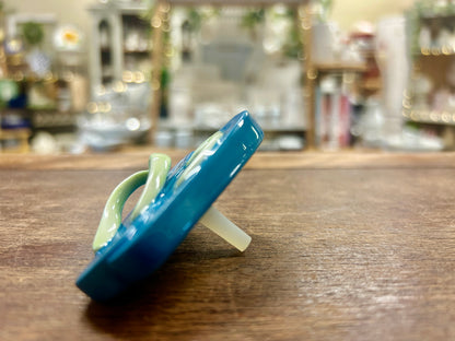 Blue Nora Fleming Flip Flops NF Knob Charm, 2 1/2"