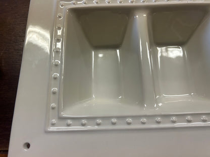 Nora Fleming White 3 Section Dots, 14 1/2"