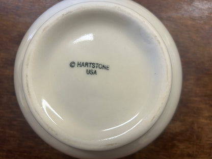 Green & White Hartstone RARE Green Leaf Bowl, 7 1/2"