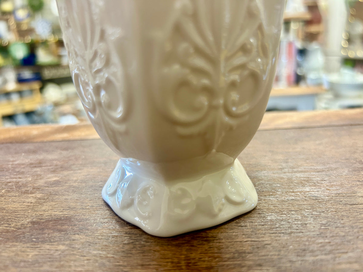 Cream Lenox Langtry Vase, 7"