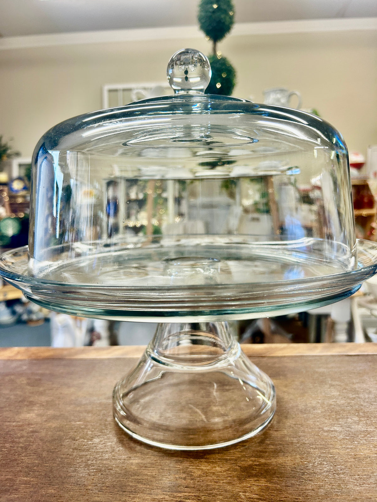 Clear  Dome Cake Stand, 11"