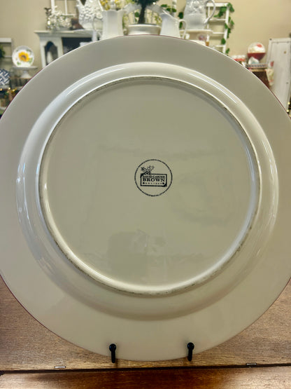 Multicolor David Carter Brown Christmas Valley Platter, 16 1/2"