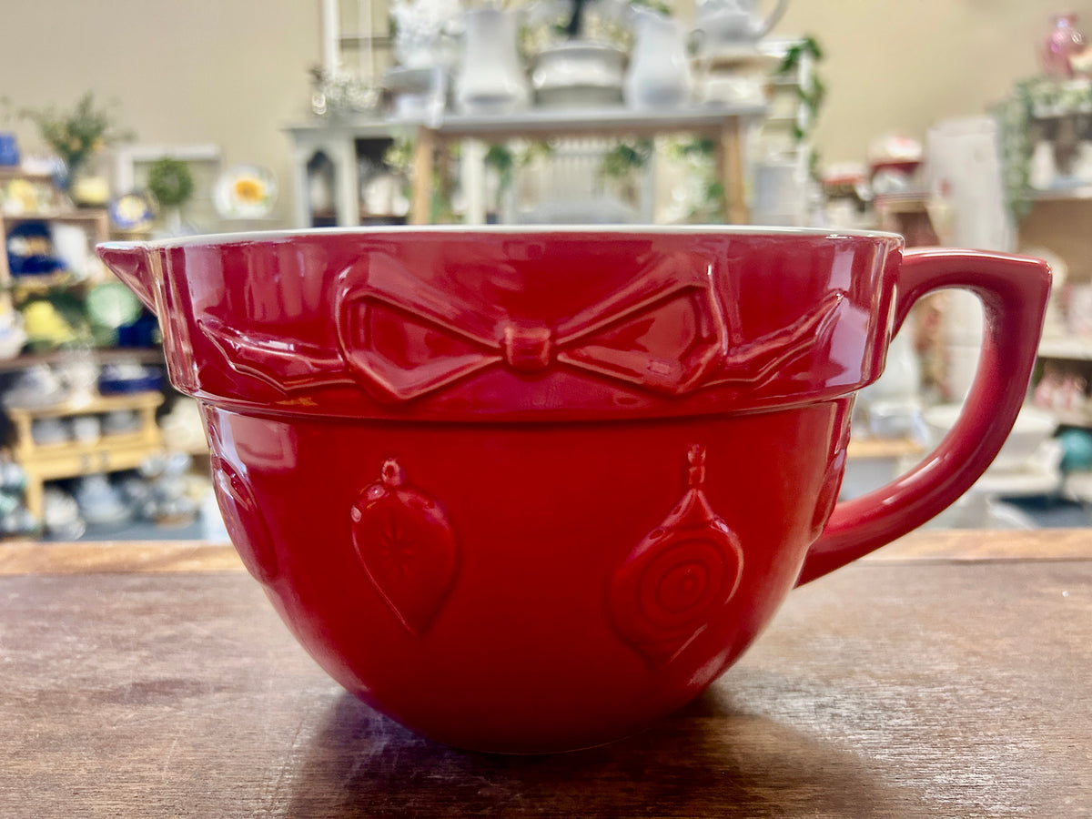 Stonewall Kitchen Red Christmas Batter Bowl, 2 1/2 QT