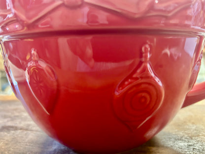 Stonewall Kitchen Red Christmas Batter Bowl, 2 1/2 QT