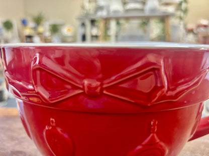 Stonewall Kitchen Red Christmas Batter Bowl, 2 1/2 QT