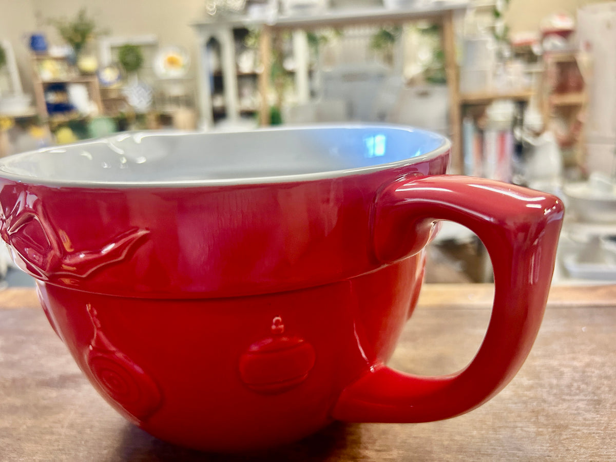 Stonewall Kitchen Red Christmas Batter Bowl, 2 1/2 QT