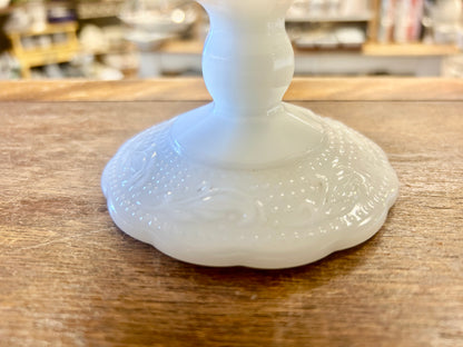 White EO Brody Milk Glass Pedestal Bowl, 6 1/2"