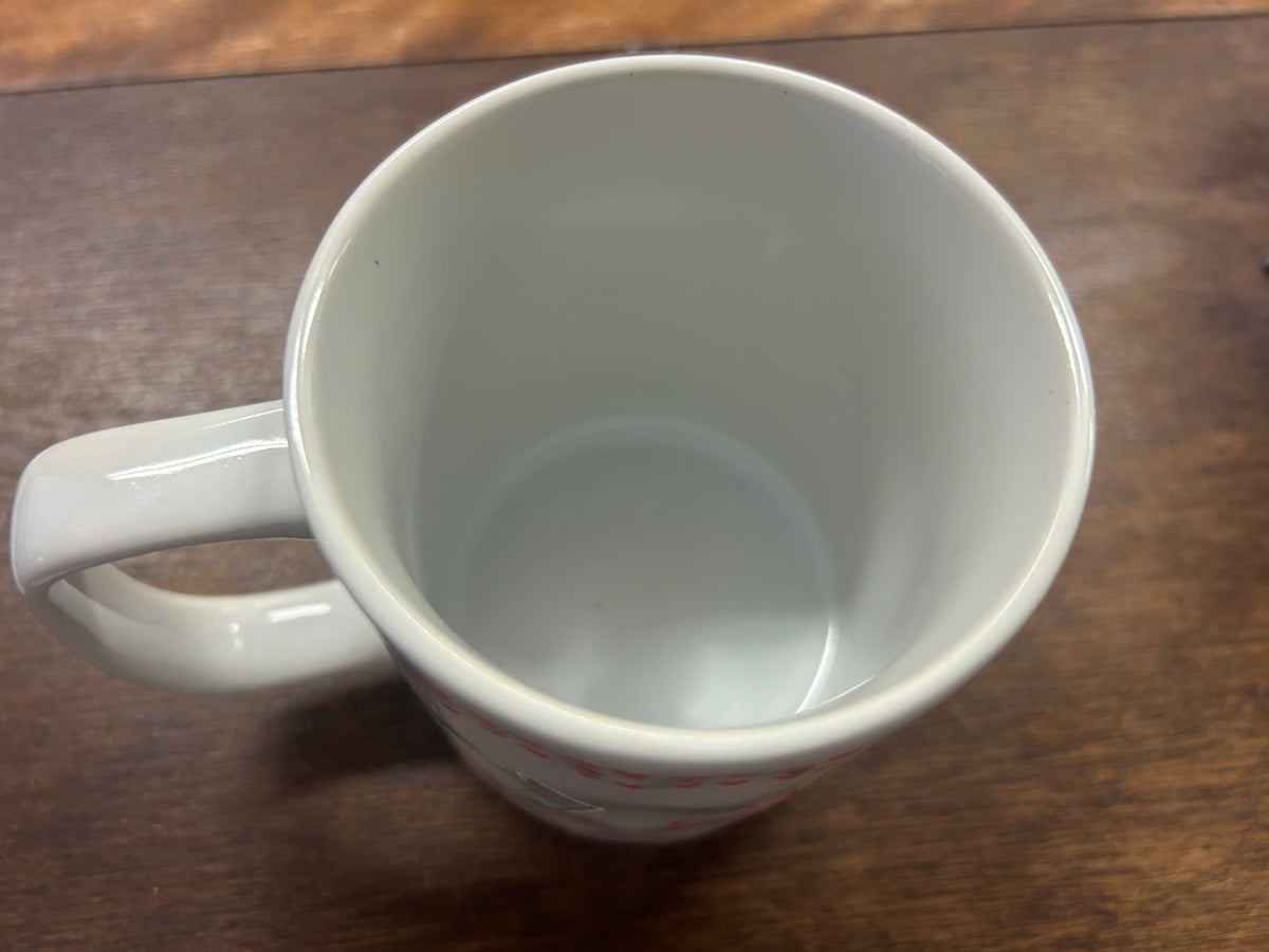Red Green White Stonewall Kitchen Mitten Mug, 3 3/4"