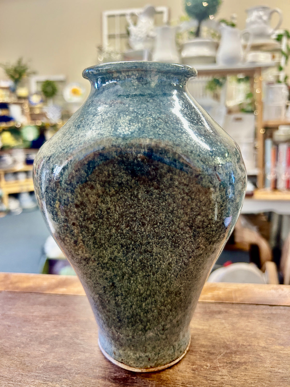 Gray  Stoneware Gray Vase, 9"