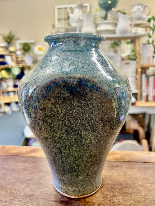 Gray  Stoneware Gray Vase, 9"