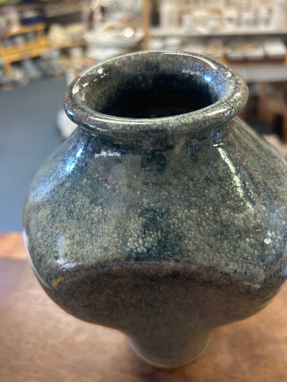 Gray  Stoneware Gray Vase, 9"