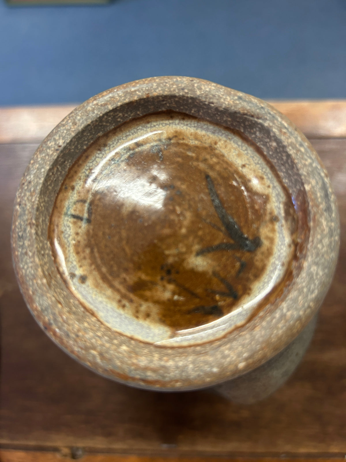 Gray  Stoneware Gray Vase, 9"
