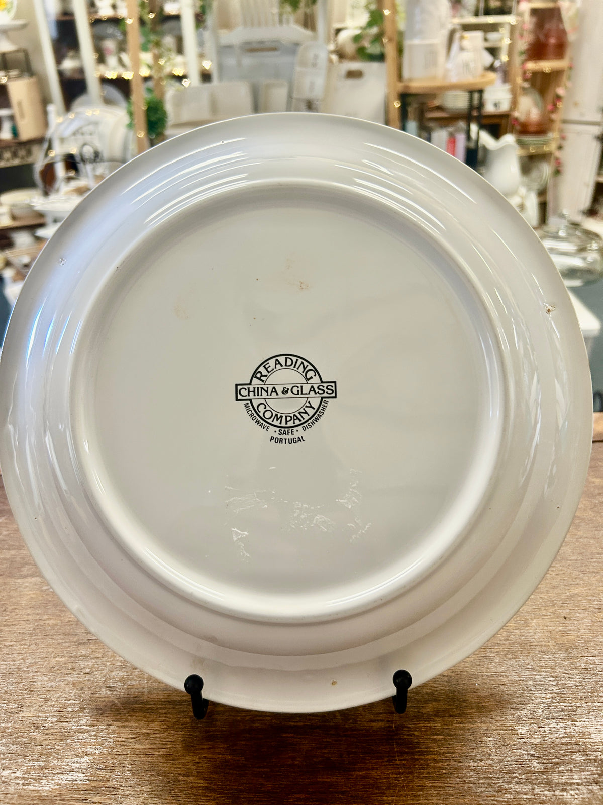 White Reading Company Pumpkin Pie Plate Baker Portugal, 11"