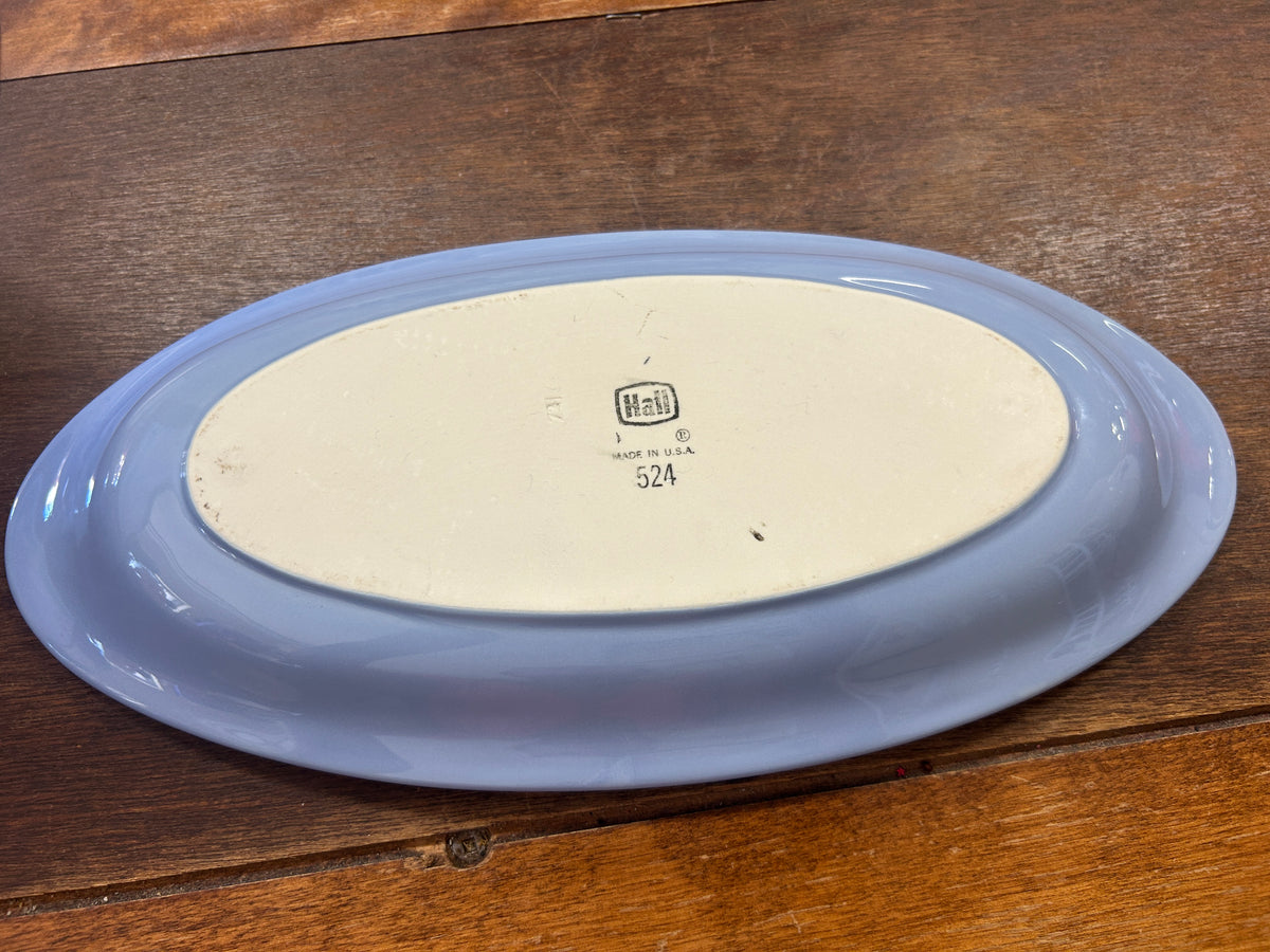 Blue Hall Vintage Blue Oval Platter, 13 1/2"