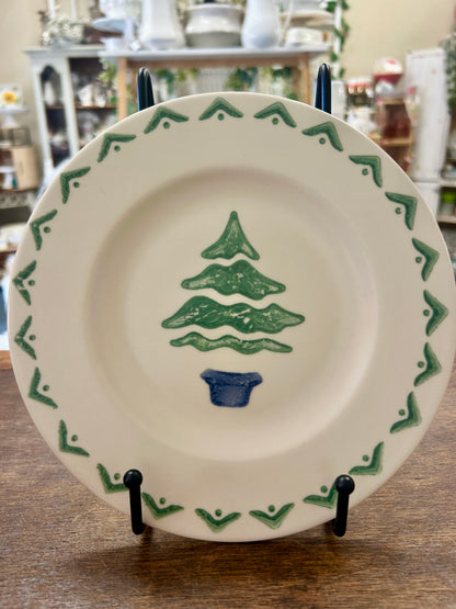 Green & Blue Pfaltzgraff Nordic Christmas Plate, 8 1/4"