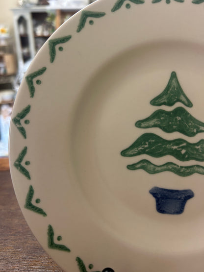 Green & Blue Pfaltzgraff Nordic Christmas Plate, 8 1/4"