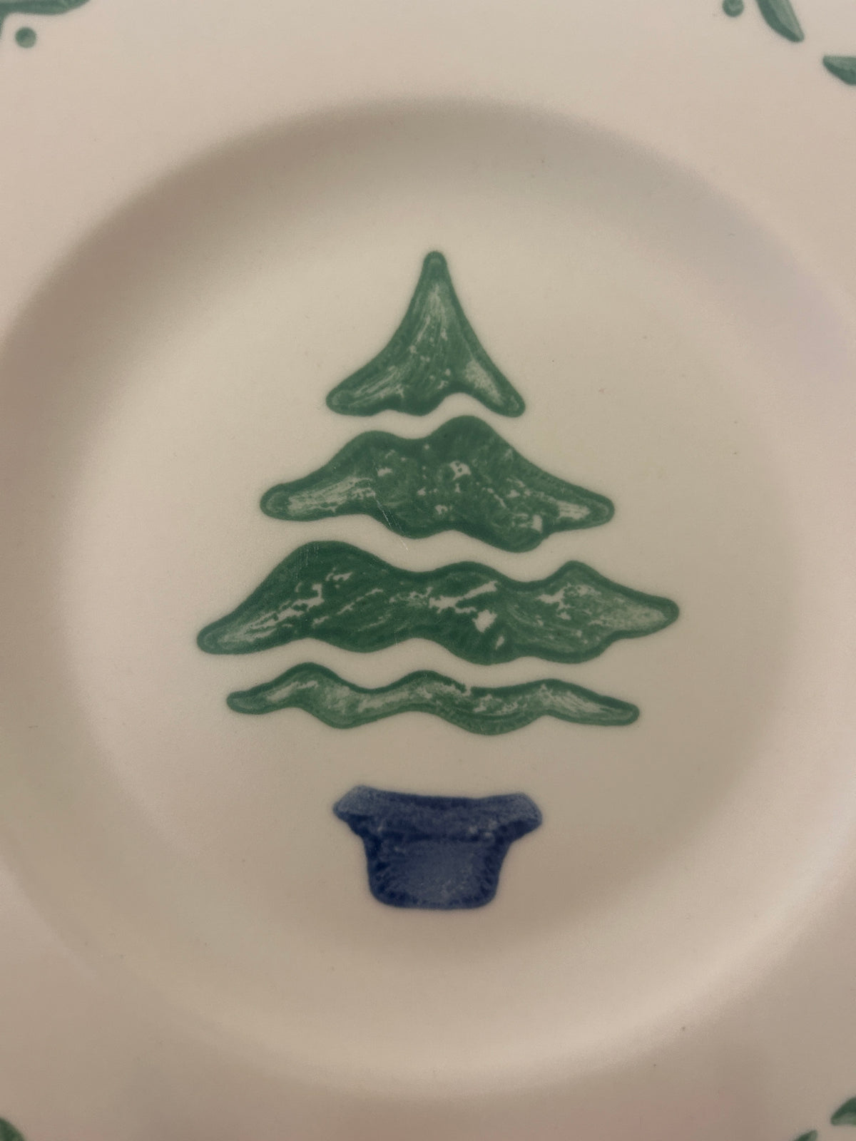 Green & Blue Pfaltzgraff Nordic Christmas Plate, 8 1/4"