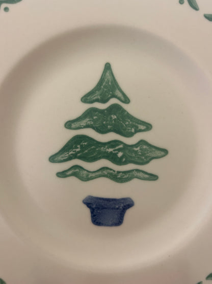 Green & Blue Pfaltzgraff Nordic Christmas Plate, 8 1/4"