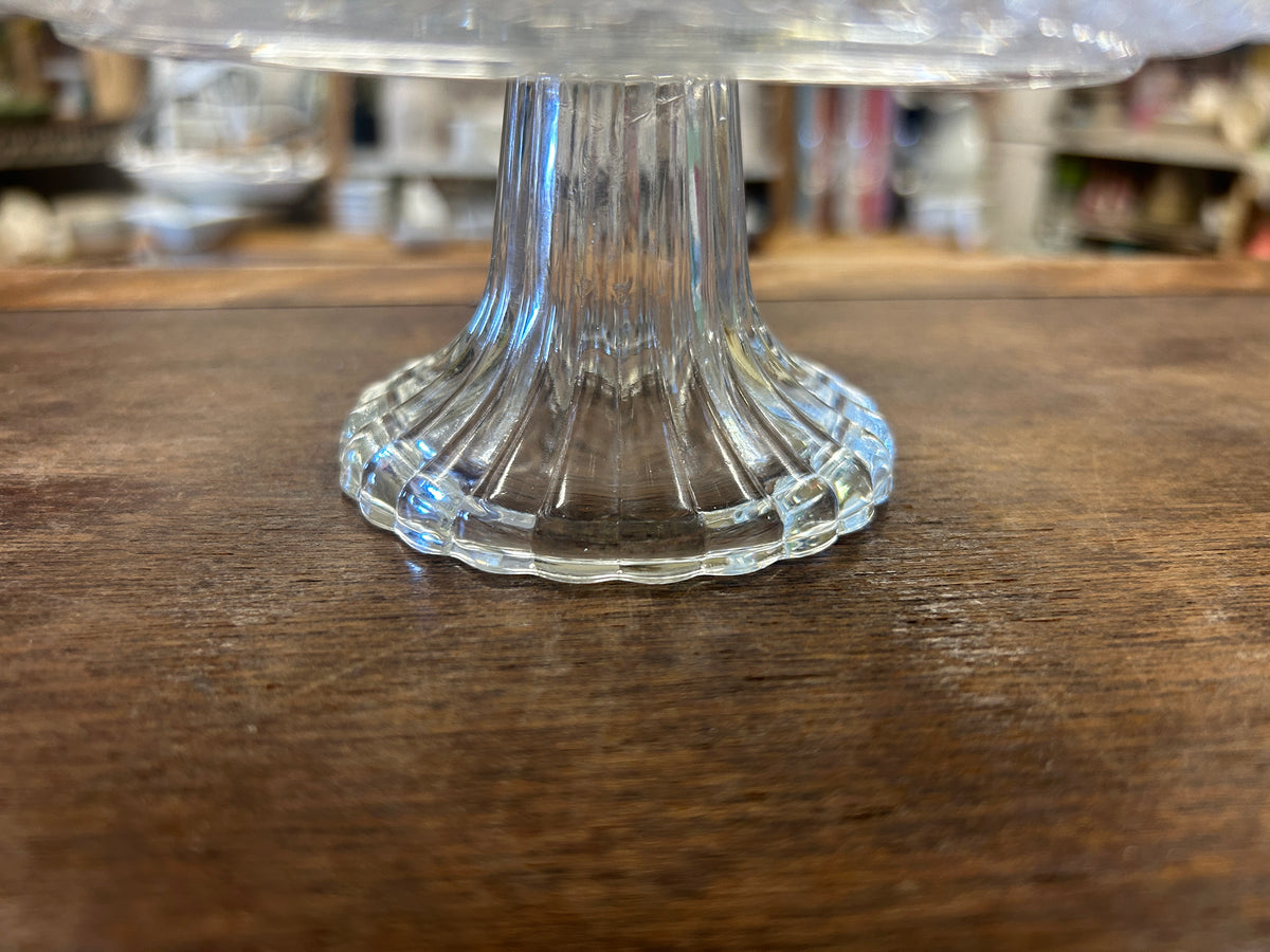 Clear  Mini Cake Stand w/ Dome, 7"