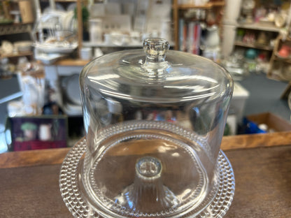 Clear  Mini Cake Stand w/ Dome, 7"