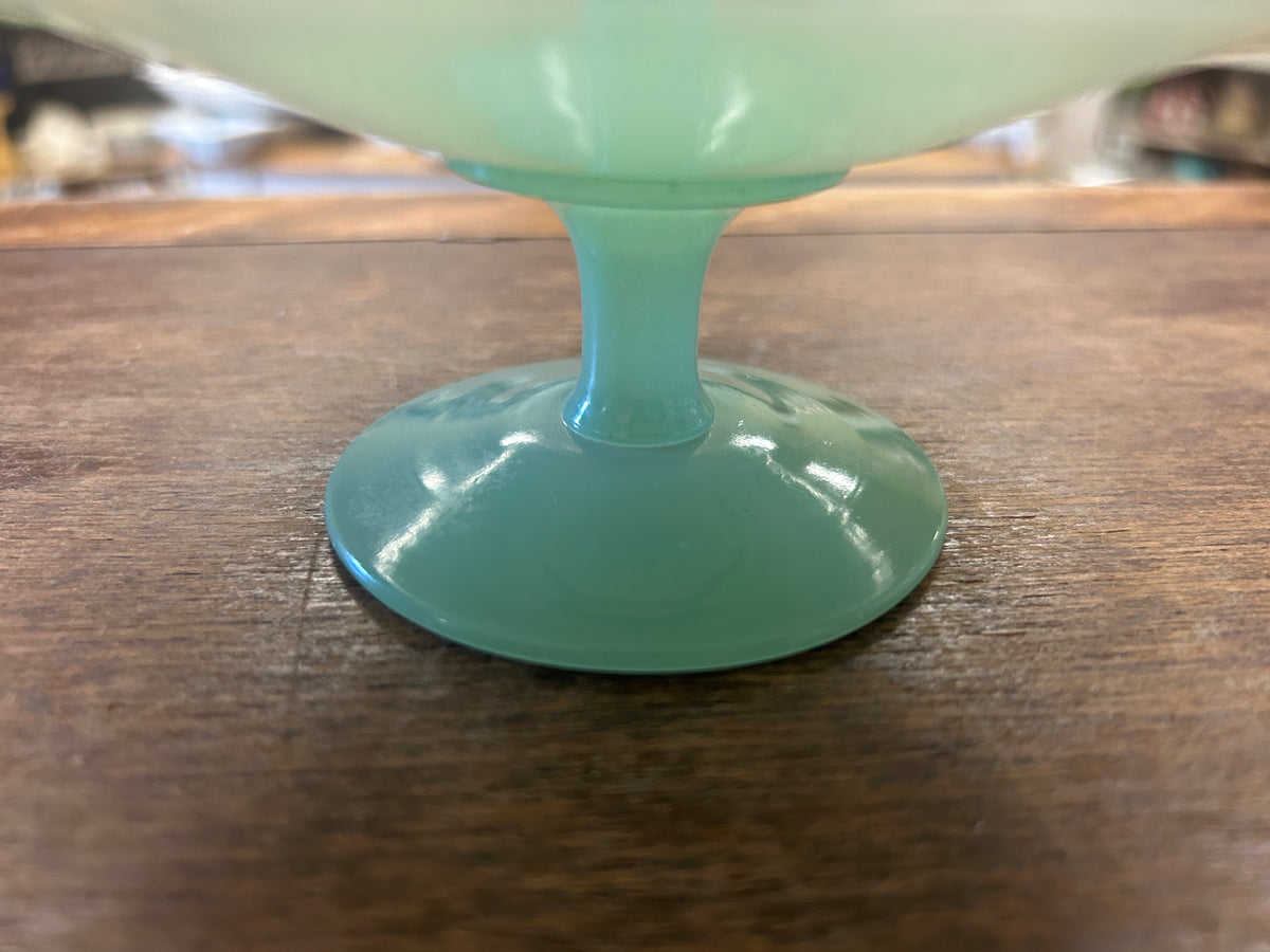 Westmoreland Vintage Green Pedestal Plate, 6 1/4"