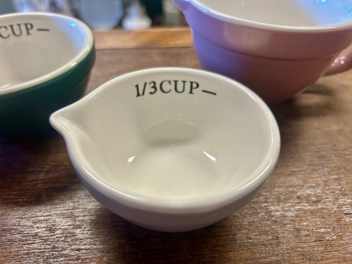 Multicolor  Ceramic Measuring Cups 3, 6"