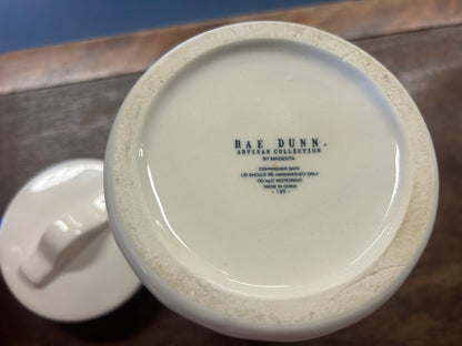 White Rae Dunn SUGAR Canister, 7"