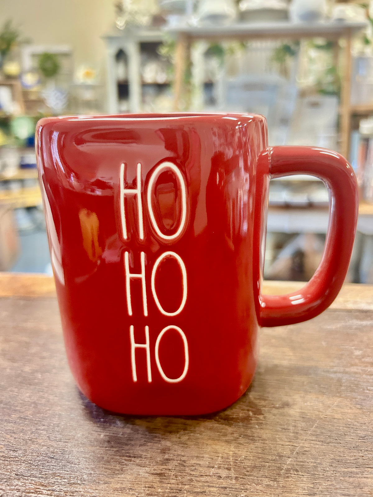 Red Rae Dunn HO HO HO Mug, 4 3/4"