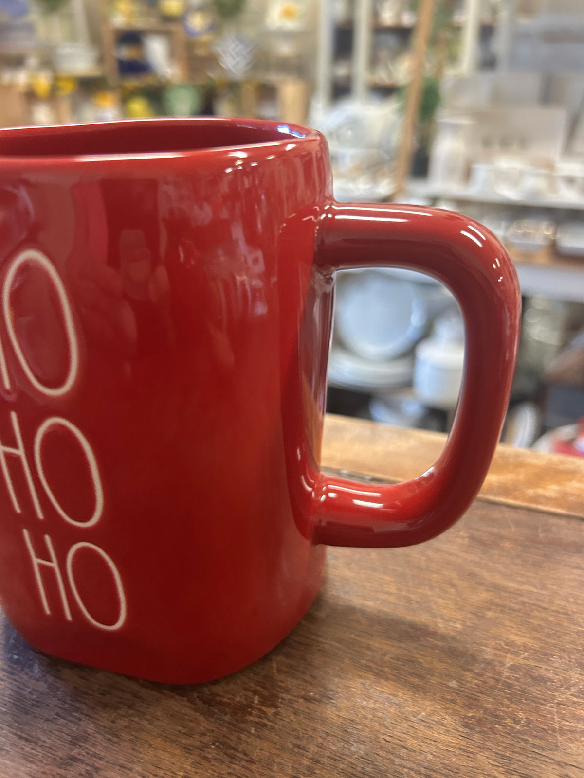 Red Rae Dunn HO HO HO Mug, 4 3/4"
