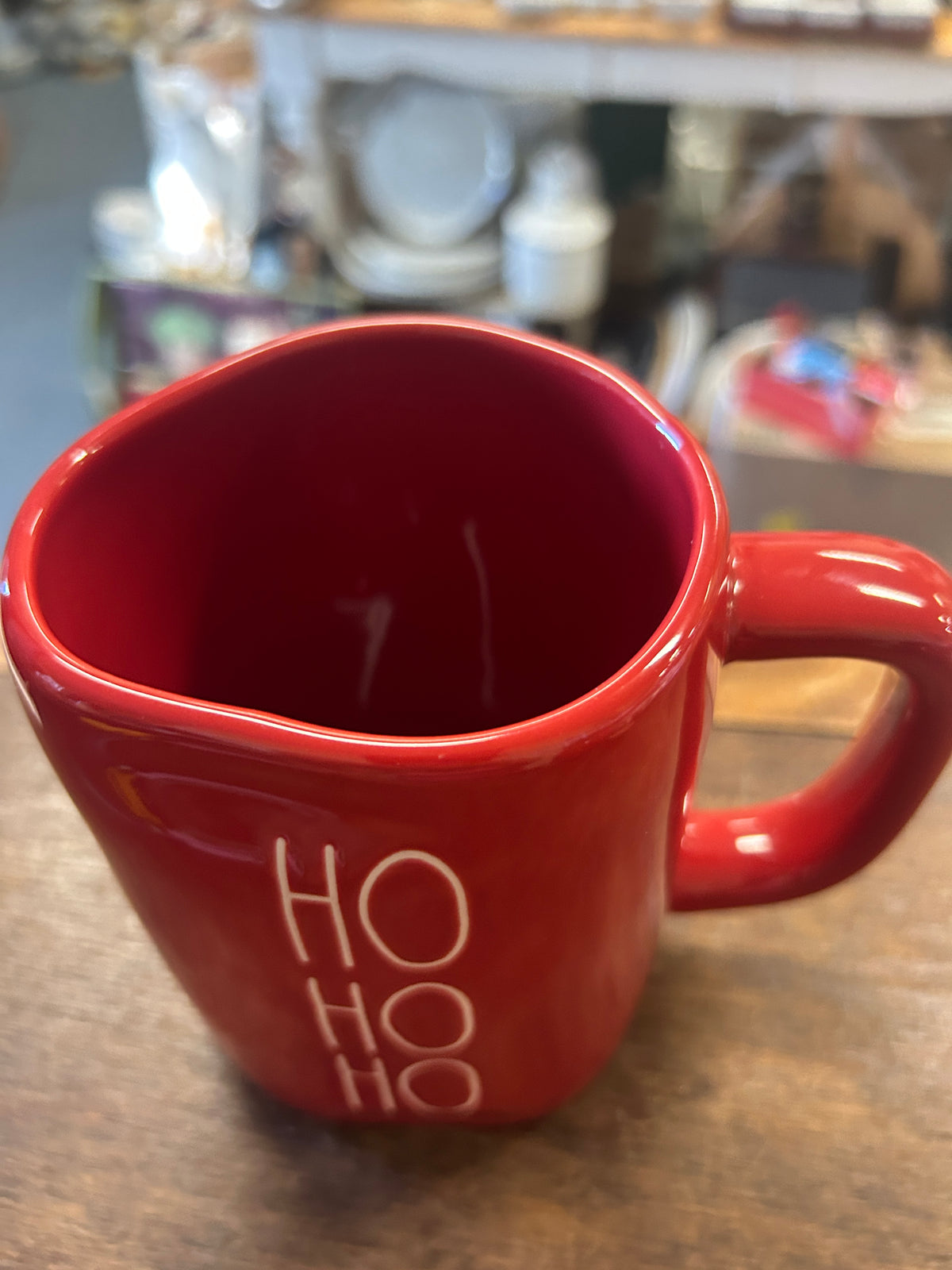 Red Rae Dunn HO HO HO Mug, 4 3/4"
