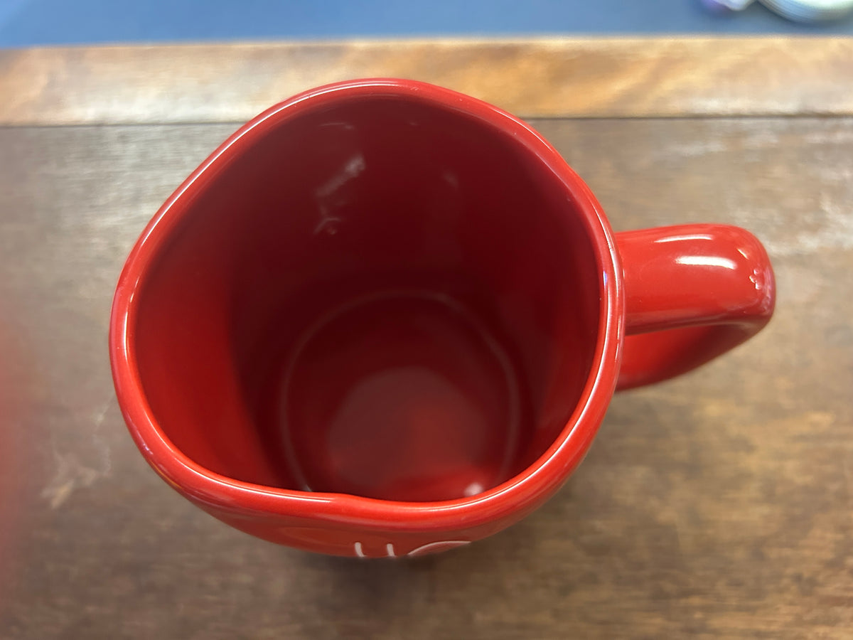 Red Rae Dunn HO HO HO Mug, 4 3/4"