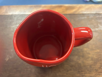 Red Rae Dunn HO HO HO Mug, 4 3/4"