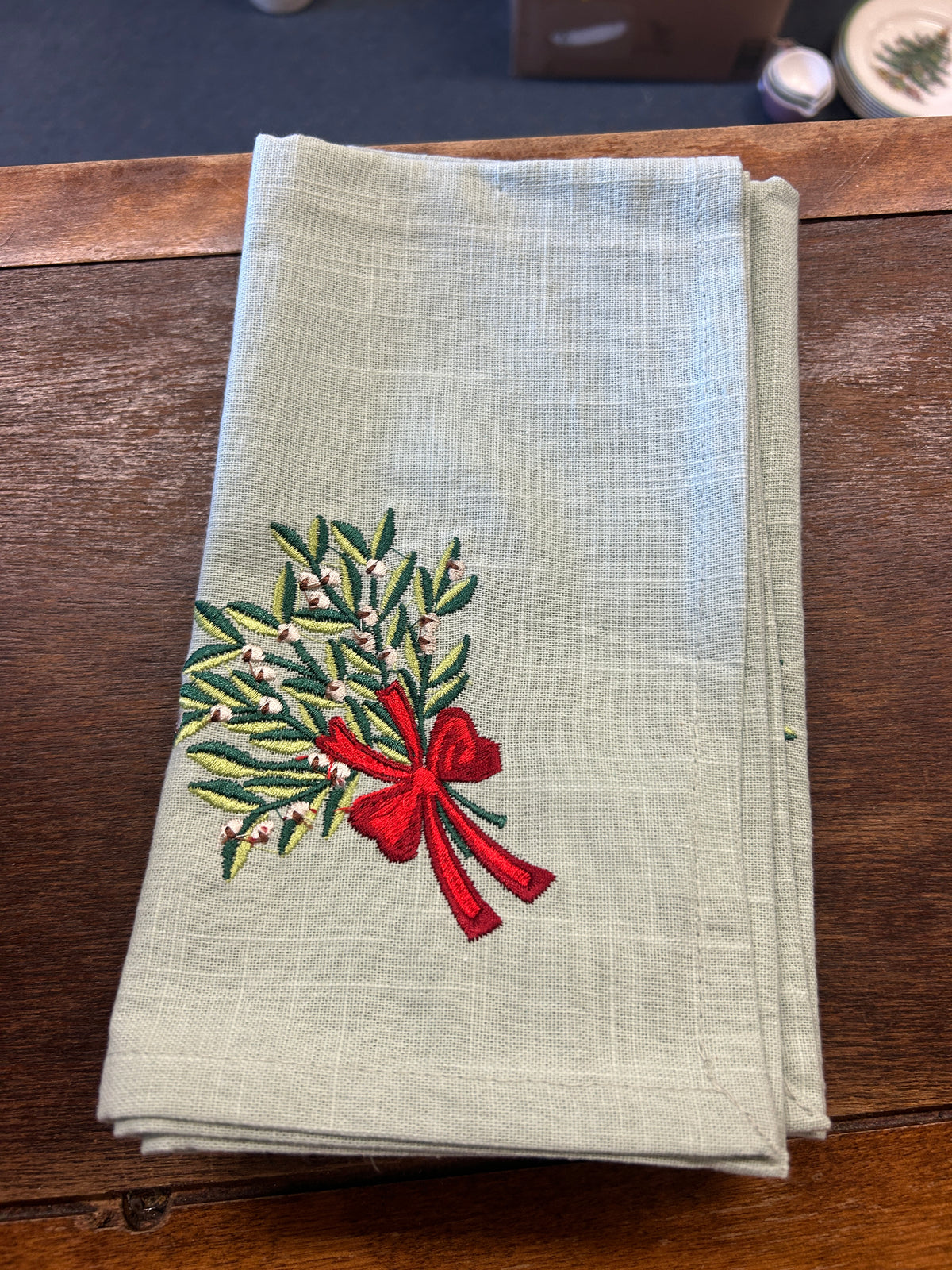 Red Green White At Home Christmas Napkins 4