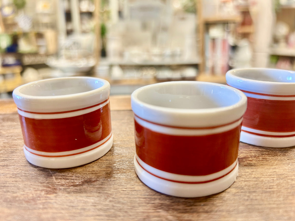 Red & White Napkin Rings 4, 1 3/4"