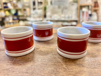 Red & White Napkin Rings 5, 1 3/4"