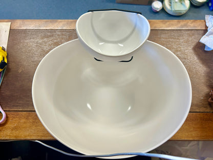 White B Smith Melamine Chip & Dip, 11 1/4"