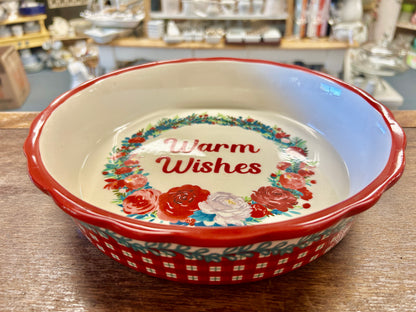 Multicolor Pioneer Woman Warm Wishes Baker, 9 1/2"