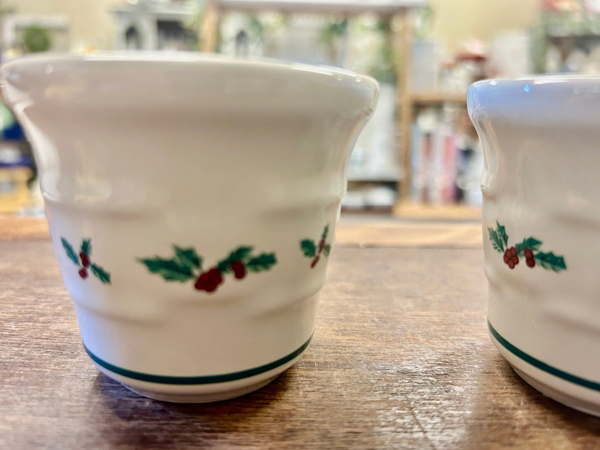Longaberger Holly Votive Holder Set of 2