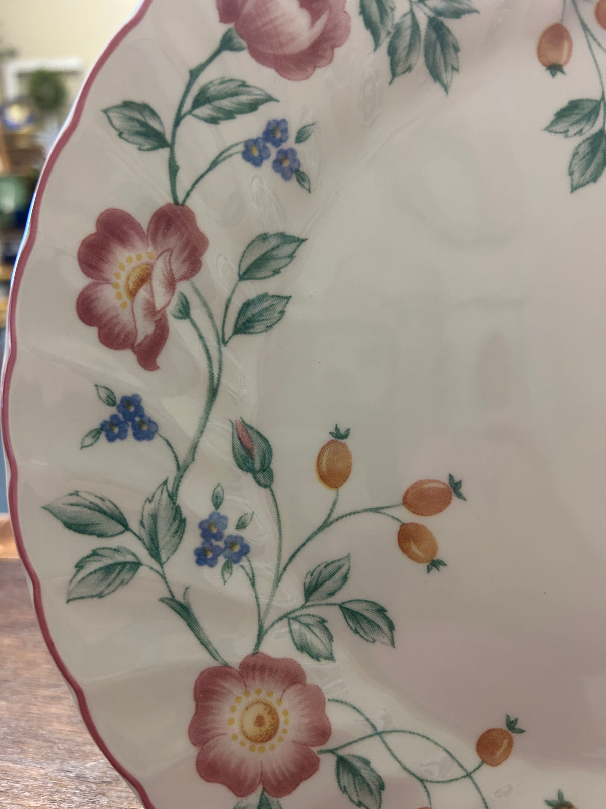 Multicolor Churchill Briar Rose Dinner Plate England, 10"